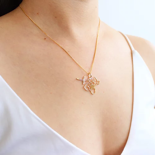 Collar Llavero Espíritu Santo, CHAPA DE ORO 18K - Imagen 2