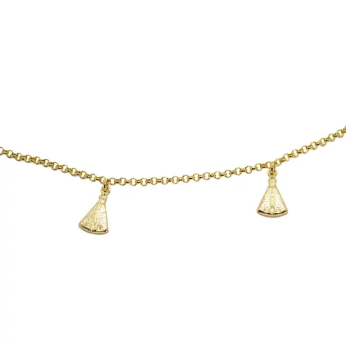 Collar Largo Conos Colgantes, CHAPA DE ORO 18K - Imagen 2