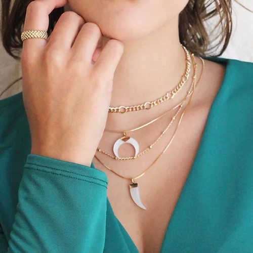 Collar Eslabones Redondos, CHAPA DE ORO 18K - Imagen 3