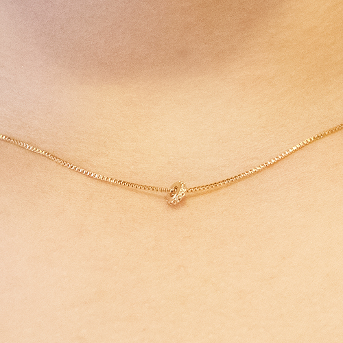 Gold Gear Necklace - Imagen 3