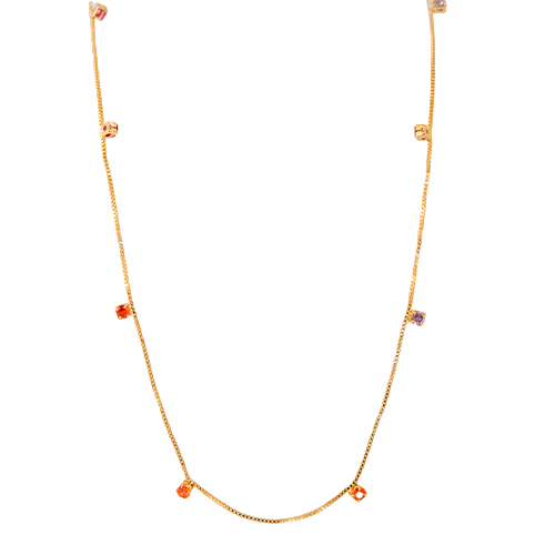 Colored Zirconia Necklace