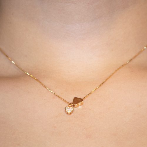 Double Heart Necklace - Imagen 3