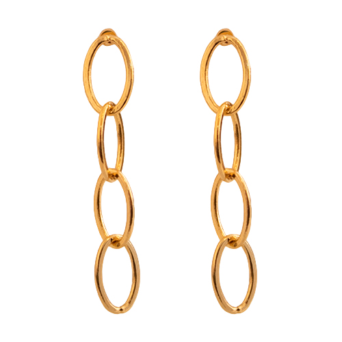 Chain Hoop,  CHAPA DE ORO 18K