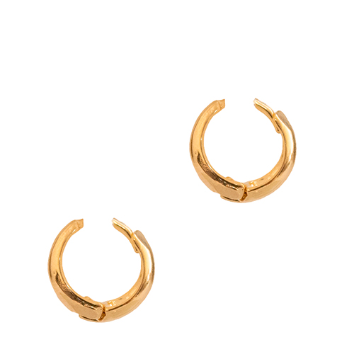 Medium Smooth Hoop, CHAPA DE ORO 18K