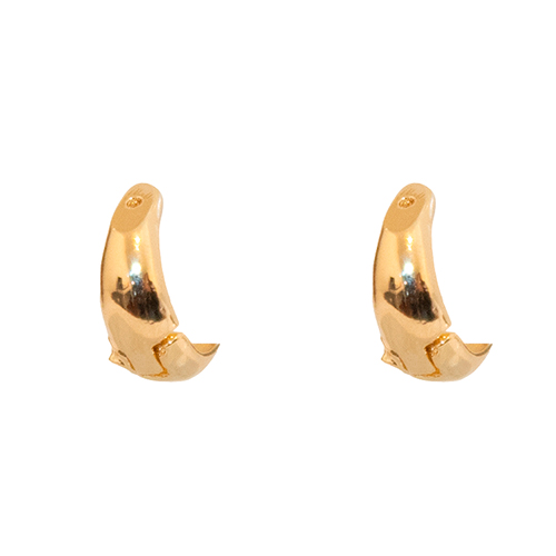 Small Smooth Hoop, CHAPA DE ORO 18K