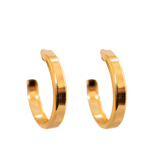 Flat Hoop, CHAPA DE ORO 18K