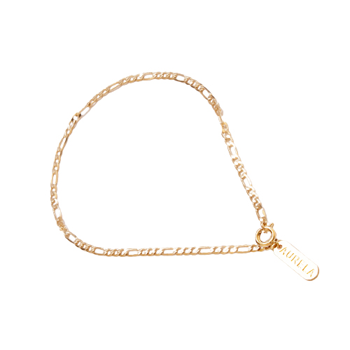 Pulsera - Tobillera Eslabones Chicos, CHAPA DE ORO 18K