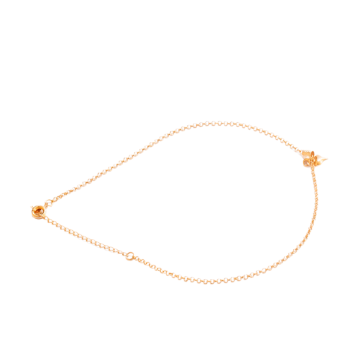 Pulsera - Tobillera Corazón Colgante, CHAPA DE ORO 18K