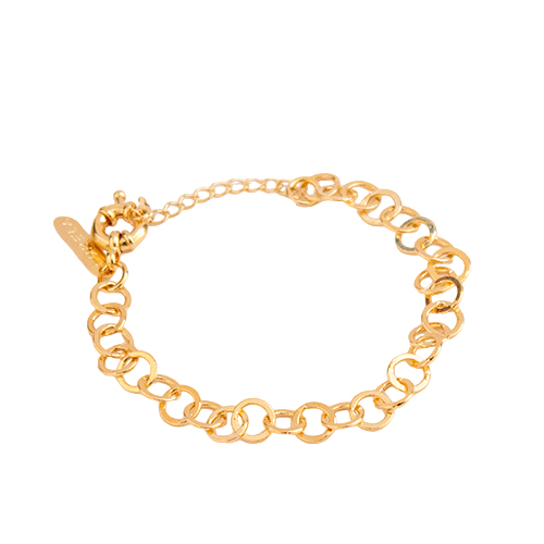 Golden Chain Circles Bracelet