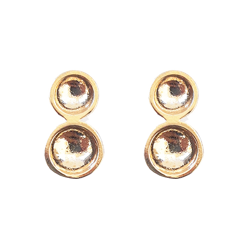 Arete Círculo Doble, CHAPA DE ORO 18K