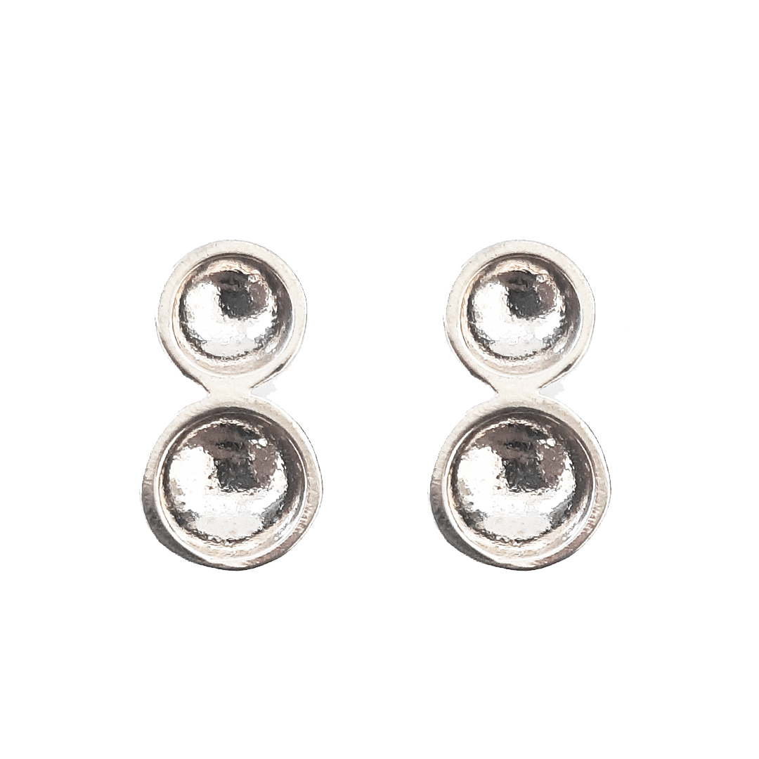 Arete Círculo Doble, CHAPA DE RODIO