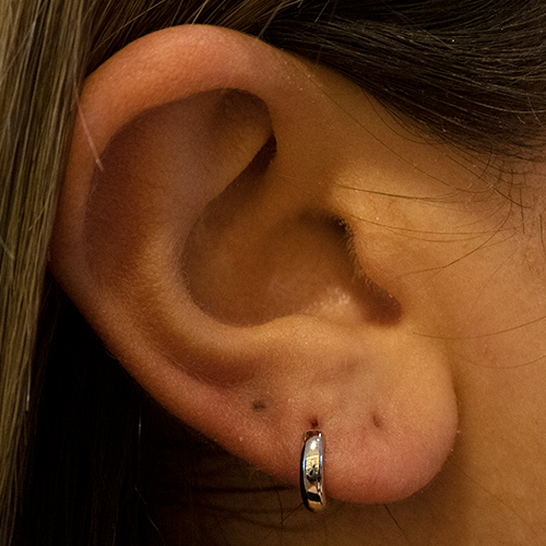 Silver & Small Hoop - Imagen 2