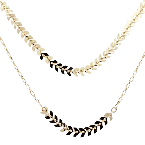 Collar Flechas, CHAPA DE ORO 18K