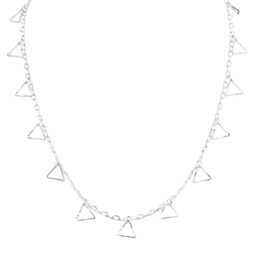 Collar Triángulos Colgantes, CHAPA DE RODIO