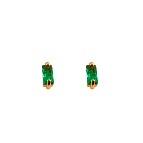Earrings with Green Zirconia