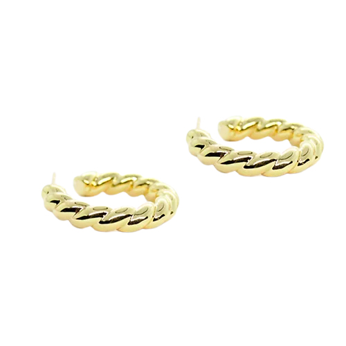 Arracadas en Espiral, CHAPA DE ORO 18K - Imagen 2