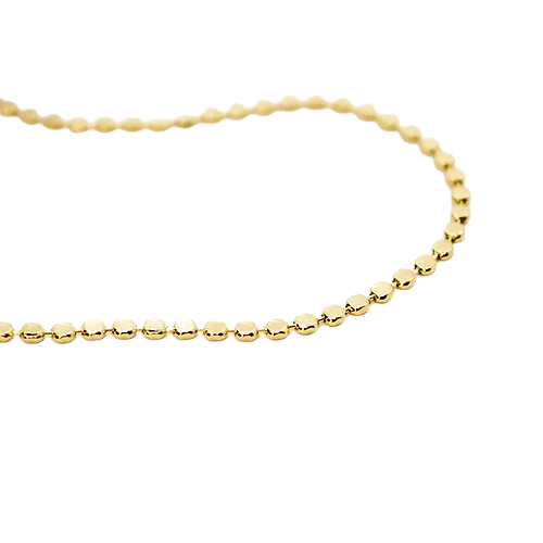 Cadena Círculos Planos CHAPA DE ORO 18K