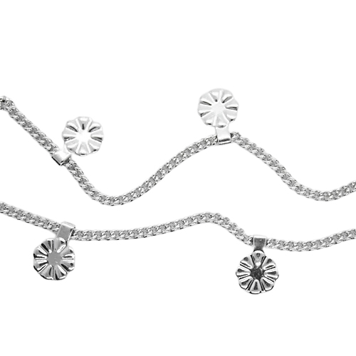 Collar Flores Colgantes,CHAPA DE RODIO - Imagen 2