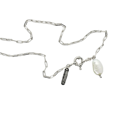 Cadena Perla Ovalada, CHAPA DE RODIO