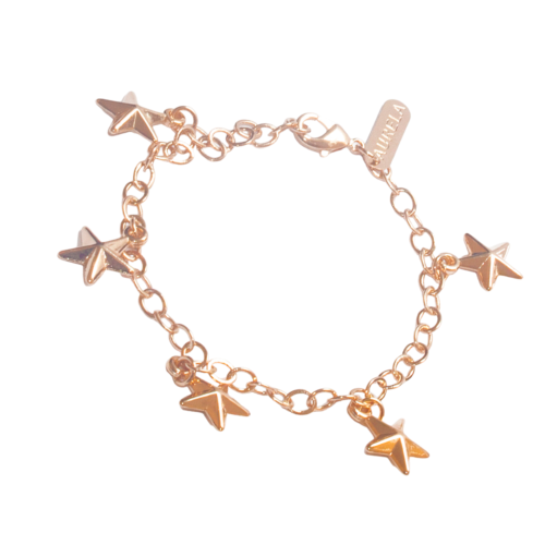 Pulsera de Estrellas Doradas CHAPA DE ORO 18K