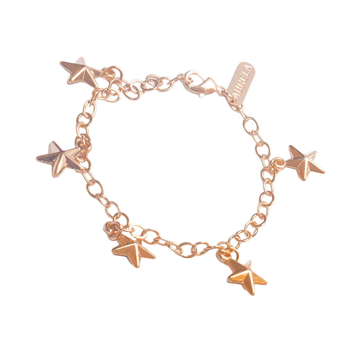 Pulsera de Estrellas Doradas CHAPA DE ORO 18K