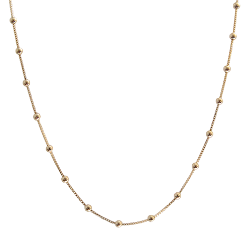 Choker Bolitas, CHAPA DE ORO 18K