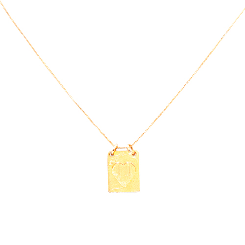 Collar Love, CHAPA DE ORO 18K - Imagen 2