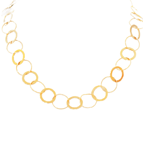 Collar Eslabones Redondos, Delgados y Gruesos, CHAPA DE ORO 18K