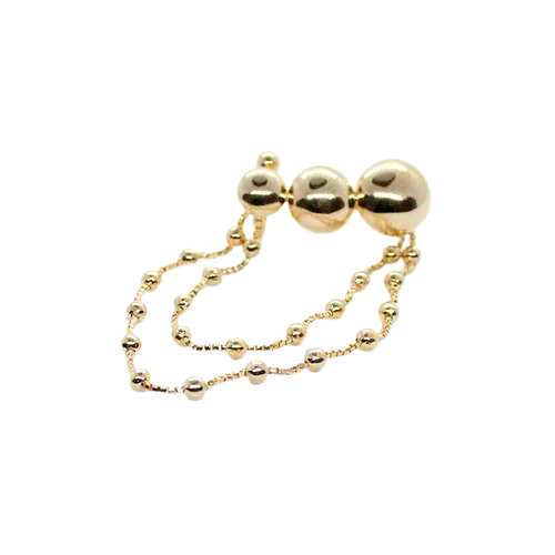 Piercing Doble Cadena, CHAPA DE ORO 18K