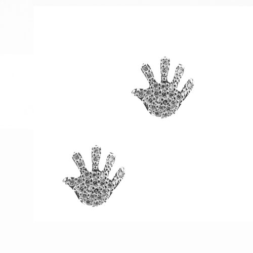 Aretes de Mano Brillante, CHAPA DE RODIO