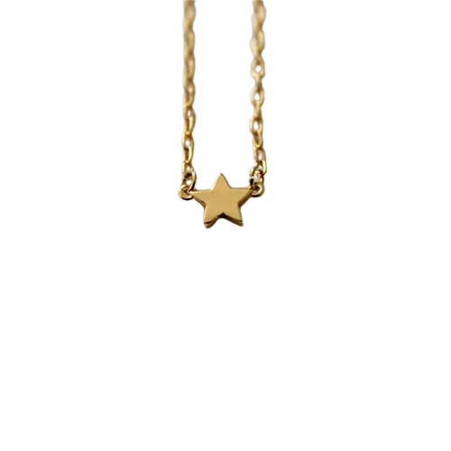 Collar Golden Star, Chapa Oro 18K