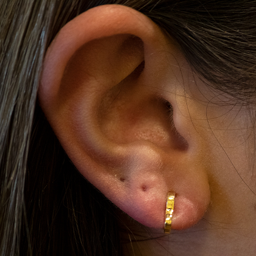 Golden Heart Earrings - Imagen 2