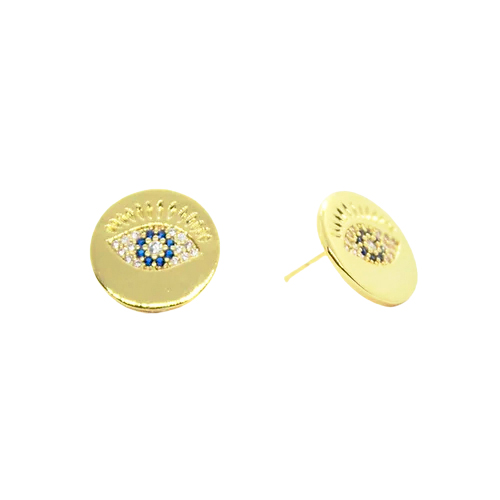 Arete Ojo Círculo, CHAPA DE ORO 18K
