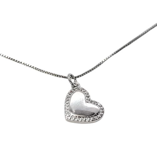 Collar Silver Heart, CHAPA DE RODIO