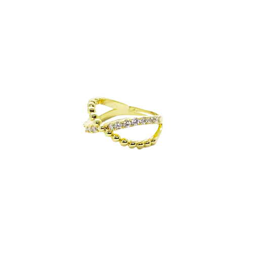 Anillo Golden Infinite & Circonias, CHAPA DE ORO 18K