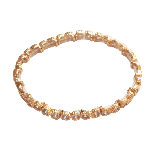 Brazalete con Circonia, CHAPA DE ORO 18K