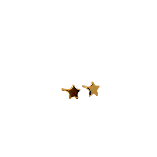Aretes Golden Star, Chapa Oro 18K