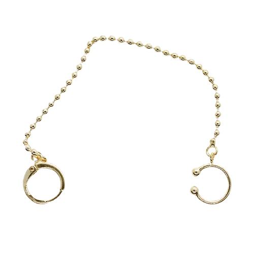 Arete y Earcuff cadena, CHAPA DE ORO 18K