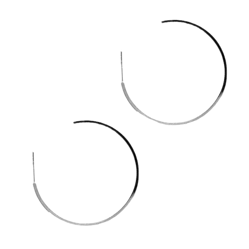 Arracada Lisa Slim, CHAPA DE RODIO