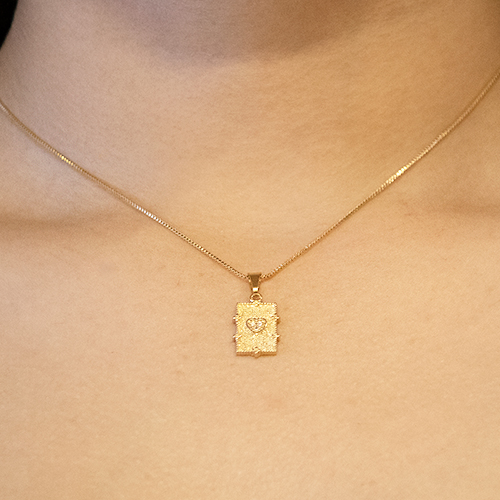 Chain Necklace and Heart Scapular - Imagen 3