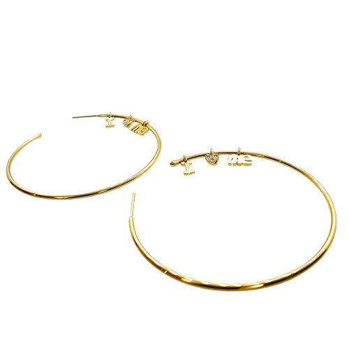 Arracada Grande I Love Me, CHAPA DE ORO 18K