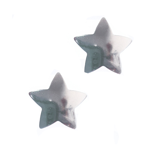 Arete Silver Flat Star CHAPA DE RODIO