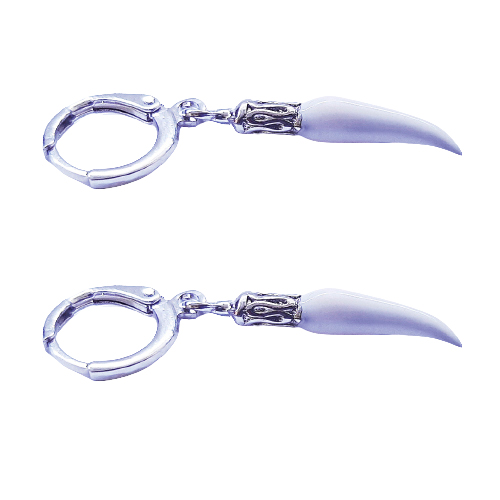 Arracada de Diente, CHAPA DE RODIO - Imagen 2