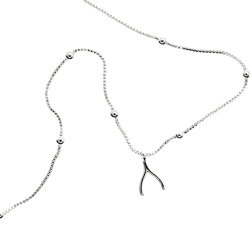 Collar Huesito de la Suerte, CHAPA DE RODIO