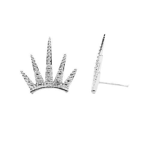 Aretes con Picos, Rodio CHAPA DE RODIO