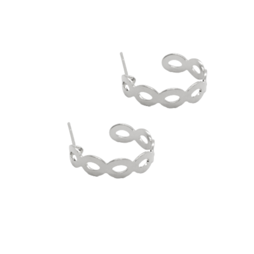 Arracada Trenzada - Chapa de Rodio