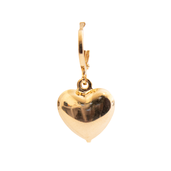 Arracadas con Corazón – Chapa de Oro - Imagen 3
