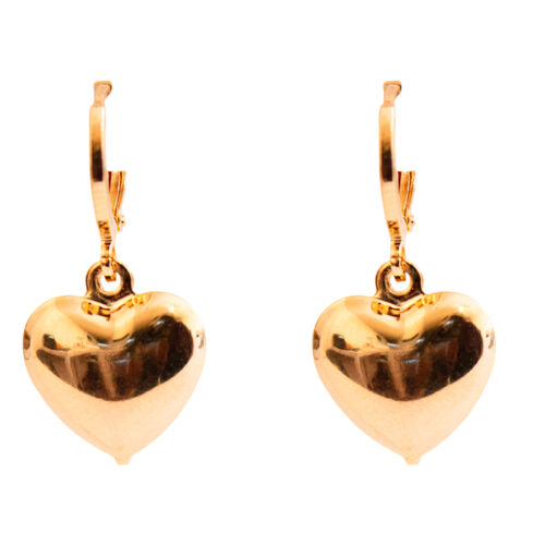Arracadas con Corazón – Chapa de Oro