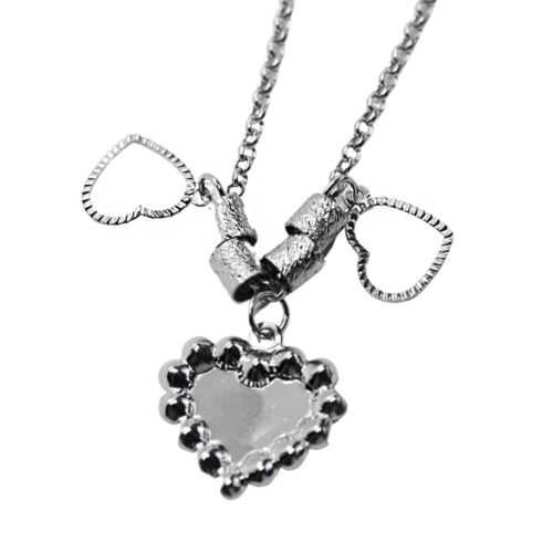 Pulsera con Dije Corazón - Chapa de Rodio