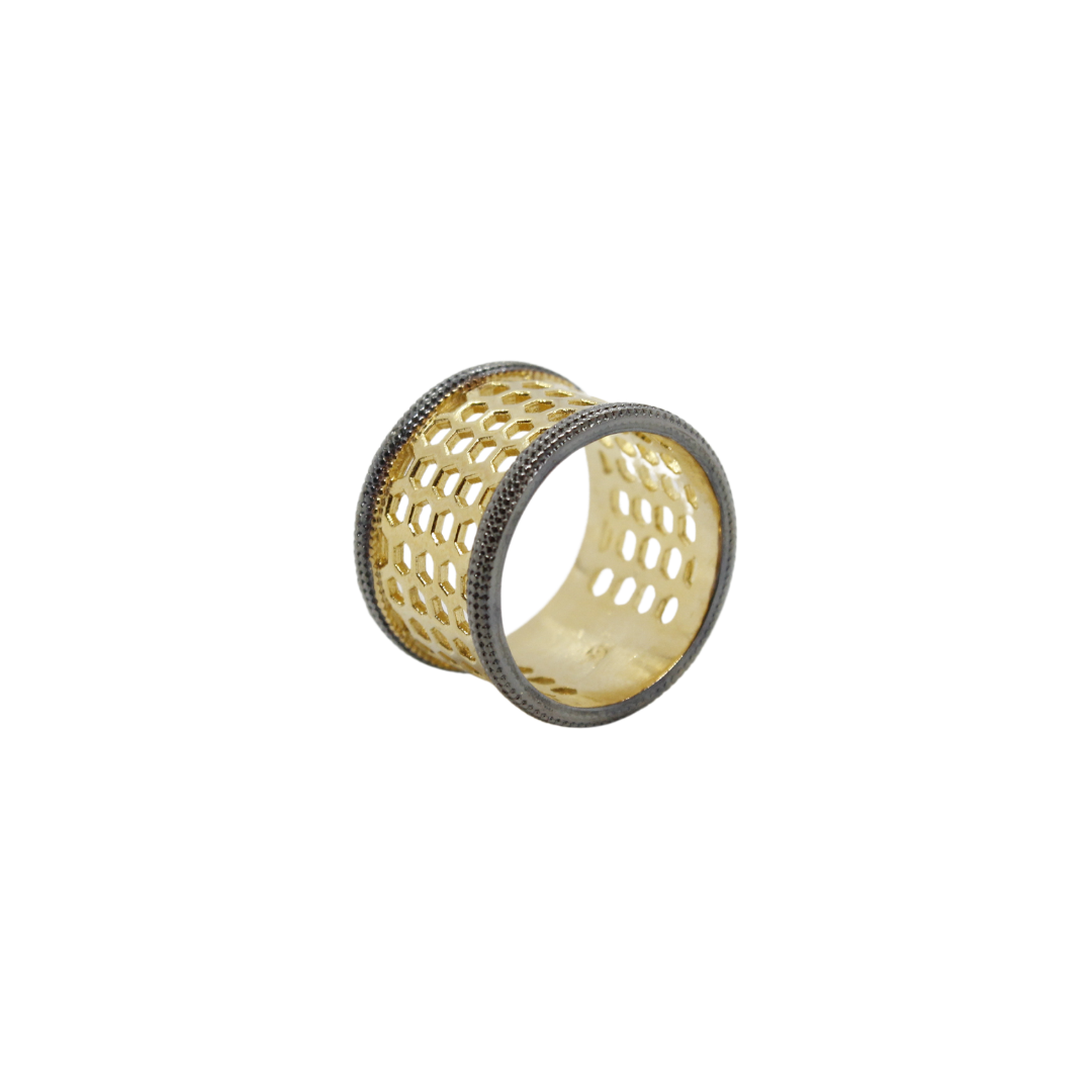 Anillo Ancho - Chapa de Oro - Imagen 2